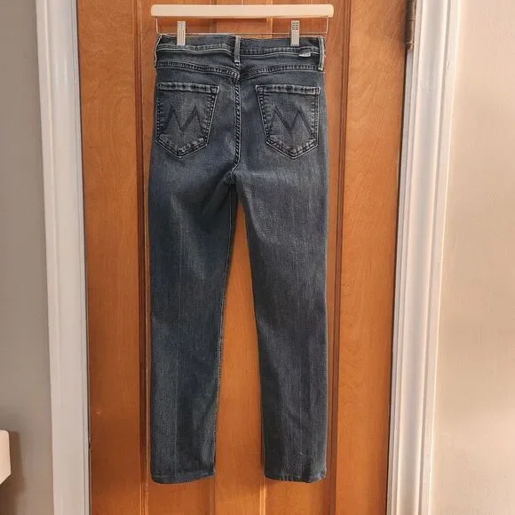 Mother The Dazzler Hoover Straight Leg High Waist Jeans, Sz 26 - Picture 4 of 9